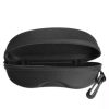 Zipper Eye Glasses Sunglasses Hard Case Cover Bag Storage Box Portable Protector Black Nylon